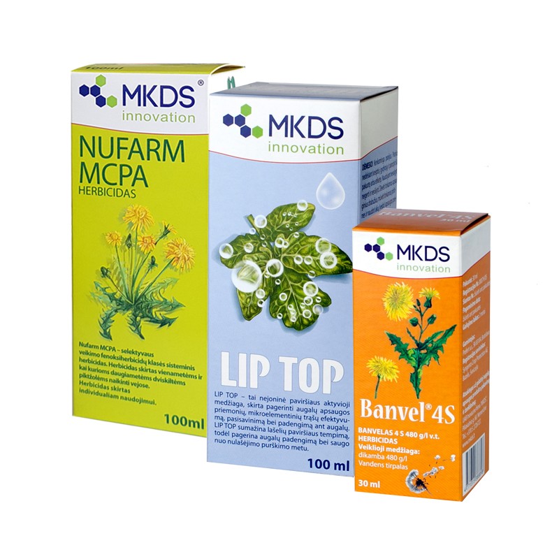 "Kokteilis" nuo piktžolių - herbicidų rinkinys naikinti piktžoles vejose