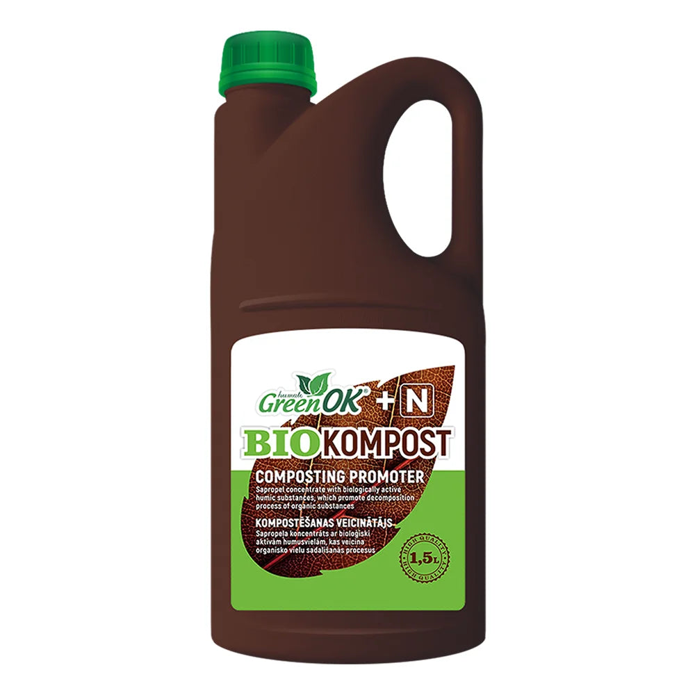 BIO KOMPOST kompostavimo skatinimo priemonė, filtruota, 1,5l, GreenOK